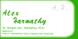 alex harmathy business card
